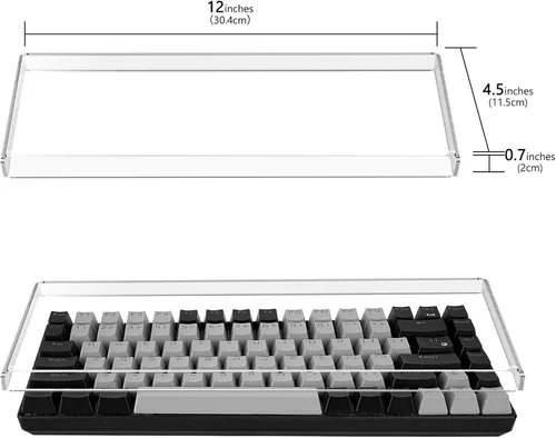 Vista 5 de Geekria Cubierta antipolvo para teclado, compatible con teclas mecánicas Logitech MX Mini/POP, Keychron K2 HE/K2 75%, LOFREE Flow84, cubierta