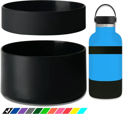Vista 11 de Greant Funda protectora doble para botella de agua compatible con Hydro Flask, funda flexible de silicona compatible con funda Hydroflask, funda