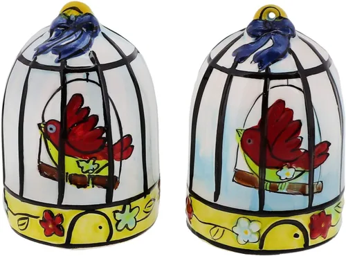 Vista 12 de Coctelera de cerámica para pájaros, salero y pimentero, decoración de cocina, pájaro retro
