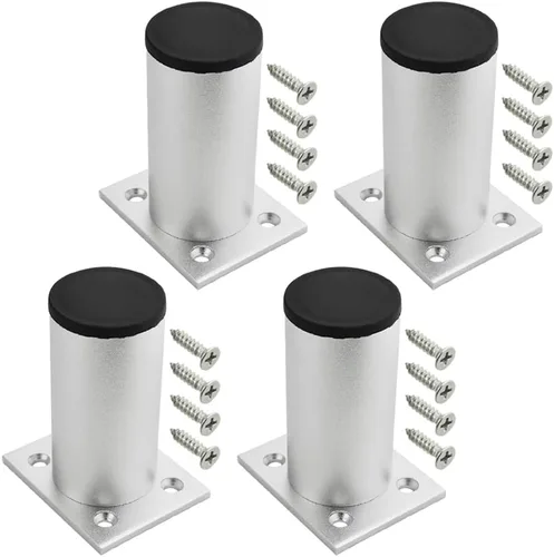 TOVOT 4 patas de gabinete de 3 pulgadas, patas de cocina redondas ajustables, patas de nivelación de muebles resistentes, pies de aleación de