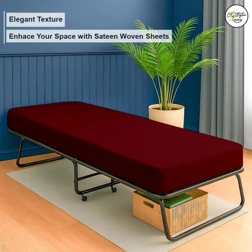 Vista 7 de Sábana bajera ajustable para cuna de 25 x 75 pulgadas, 100% algodón egipcio, 1 sábana inferior de tamaño cuna, perfecta para cama individual