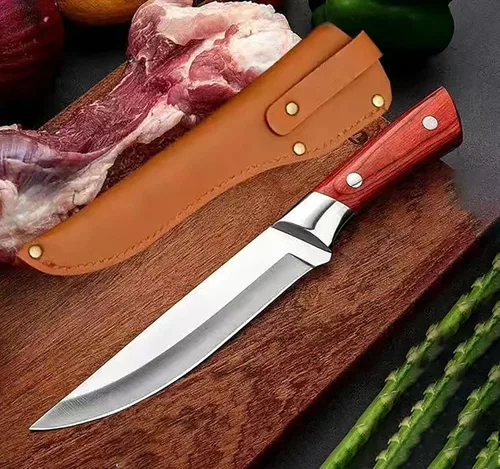 Vista 4 de Cuchillo de chef profesional y cuchillo de hueso de púa, 2 piezas de acero inoxidable de alta resistencia de 11.5 pulgadas, hoja de cocina afilada