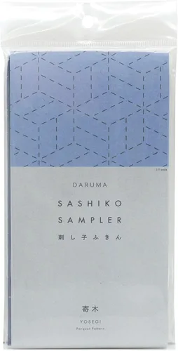 Vista 22 de DARUMA Sashiko Sampler - Tela original color azul marino (ángulo recto conectado)