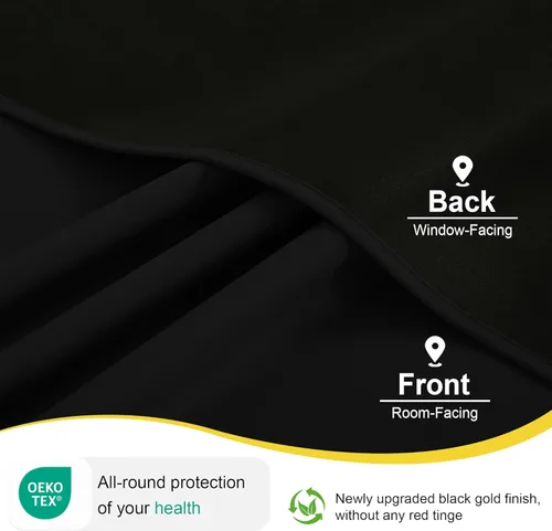 Vista 8 de NICETOWN Cortinas 100% Opacas Cortas de 36 Pulgadas de Largo para Dormitorio, Privacidad Aislamiento Térmico con Ojales Cortinas de Ventana