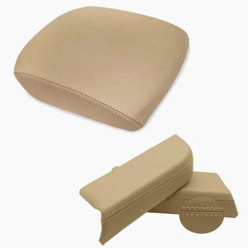 Kit de reemplazo de apoyabrazos para puerta delantera de cubierta de consola central Dunhil, compatible con Pilot 2009-2013 (Beige)