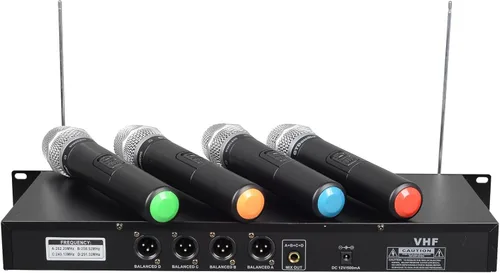 Vista 2 de GTD Audio 4 - Micrófono inalámbrico de mano, sistema de micrófonos inalámbricos, ideal para iglesia, karaoke, fiesta de DJ, alcance de hasta 300