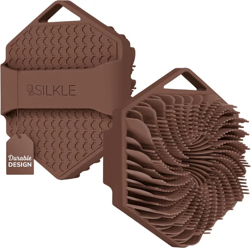 Vista 11 de SILKLE Exfoliante corporal de silicona, exfoliante suave para cuerpo y baño, cepillo de ducha de silicona y alternativa a lufa, cepillo corporal