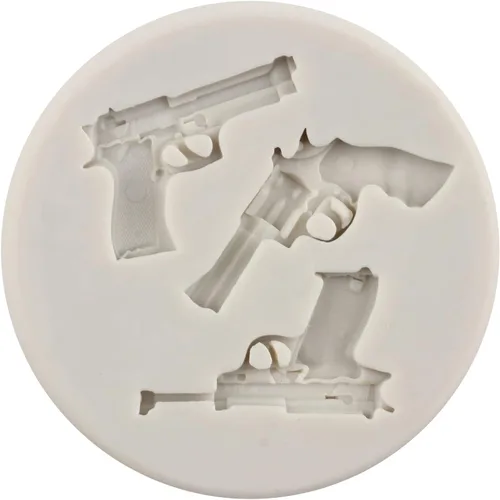Vista 8 de Sijiangmold Moldes de silicona para pistola de bala, granada, fondant, para decoración de pasteles, chocolate, dulces, cupcakes, decoración