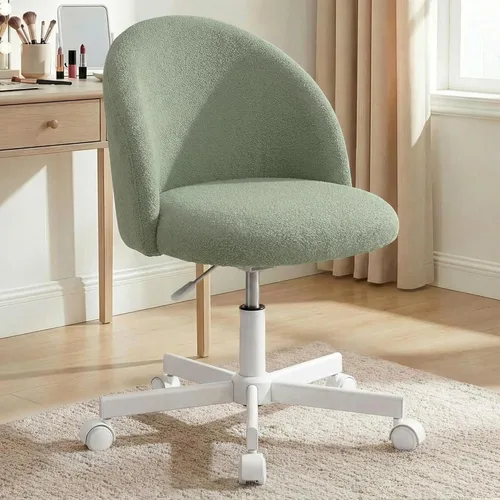 Vista 8 de NEO Chair Office Vanity Chair with Wheels Comfy Desk Chair for Girls Cute Computer Small Armless Adjustable Height Swivel for Home Bedroom Task