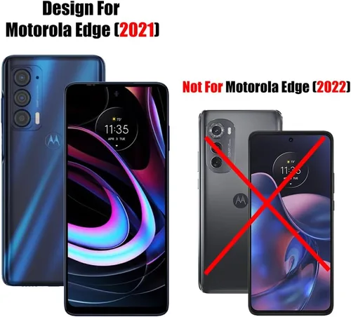 Vista 2 de (3+3 para Motorola Edge 2021 / Edge 5G UW 2021 (paquete de 3) Protector de pantalla de vidrio templado y (3 unidades) protector de lente de cámara