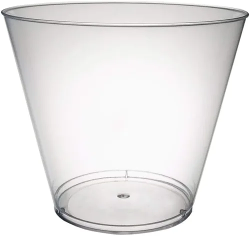 Vista 11 de Party Essentials Vasos desechables de 9 onzas para fiesta, vasos antiguos, vasos de cóctel, 20 unidades, plástico duro transparente
