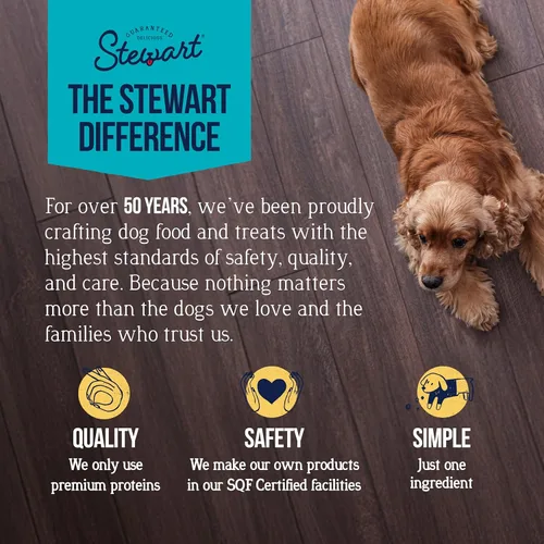 Vista 2 de Golosinas de hígado de pollo para perros Stewart, 42.5 g, ~25 piezas, liofilizadas crudas, de un solo ingrediente, con 60% de proteína