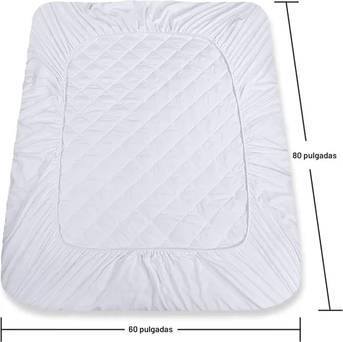 Vista 4 de Utopia Bedding - Cubrecolchón acolchado (tamaño Queen), protector de colchón elástico y ajustable, protector y funda con bolsillo profundo que se