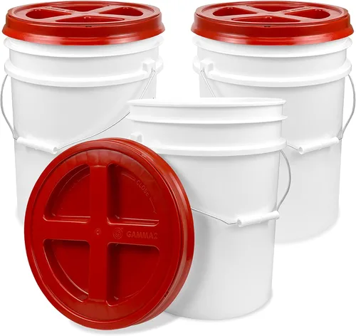 Vista 62 de ePackageSupply Cubo de plástico de grado alimenticio de 5 galones con tapa de sello gamma Fabricado en Estados Unidos Sin BPA Resistente 90