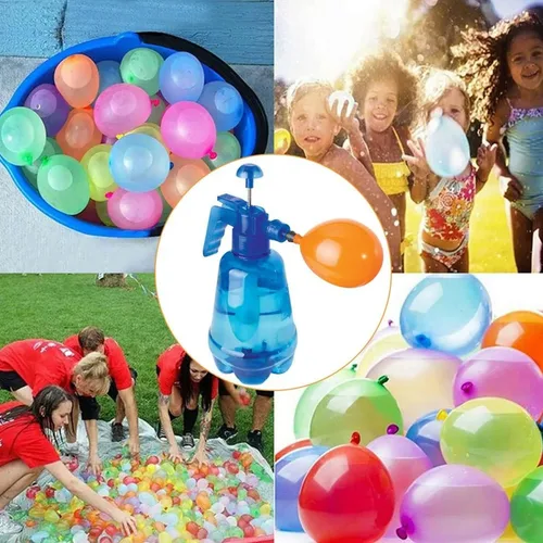 Vista 6 de Hlonon Paquete de 2000 globos de agua, de 5 a 6 pulgadas, multicolor, látex biodegradable, incluye 2 boquillas de manguera, ideal para fiesta