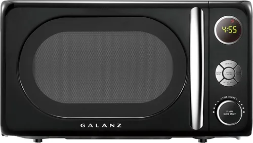 Vista 13 de Galanz GLCMKZ11BKR10 - Horno microondas retro de encimera, con funciones de cocción y recalentamiento automáticos, descongelación, inicio rápido