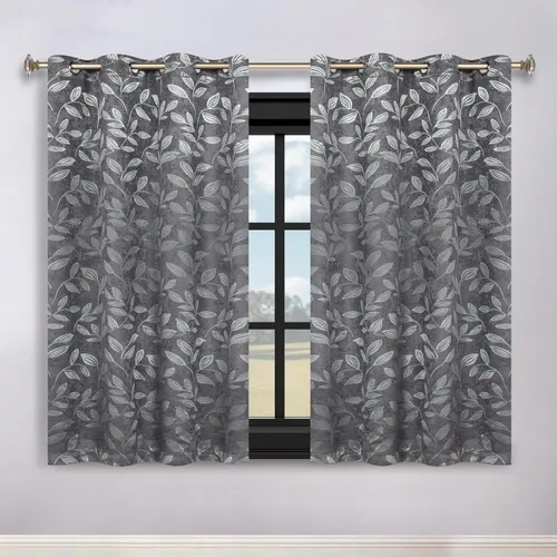 Vista 188 de Superior Cortinas opacas, oscurecimiento de la habitación para dormitorio, bloqueo solar, térmicas, cortinas bohemias modernas, colección de hojas