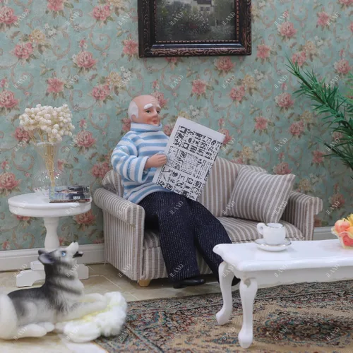 Vista 9 de iland Casa de muñecas Gente para 1 12 Escala Accesorios Miniatura Muñecas de 6 pulgadas para Casa de Muñecas Pequeñas Figuras de Personas Pequeñas