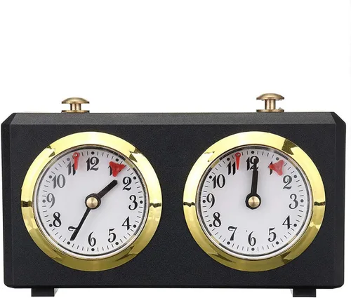 Reloj de ajedrez mecánico profesional para competición analógica - Temporizador de cuenta arriba/abajo I-GO para ajedrez internacional y chino
