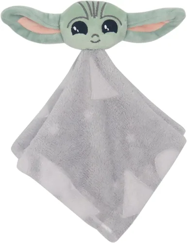 Vista 3 de Lambs & Ivy Star Wars Baby Yoda/The Child Conjunto de Regalo de Manta de Arrullo y Mantita de Apego