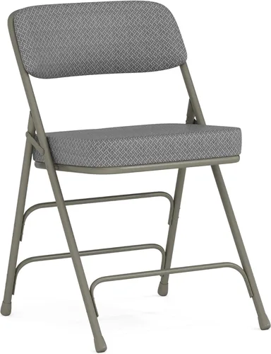 Vista 14 de Silla plegable de metal tapizada Hercules de Flash Furniture, tela curvada color borgoña, 2