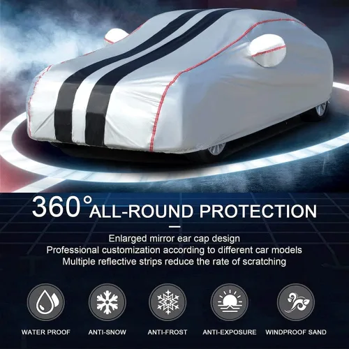 Vista 7 de Funda impermeable para automóvil Citroen DS3 convertible, impermeable, transpirable, grande, a prueba de polvo, anti-rayos UV, antiarañazos, D2