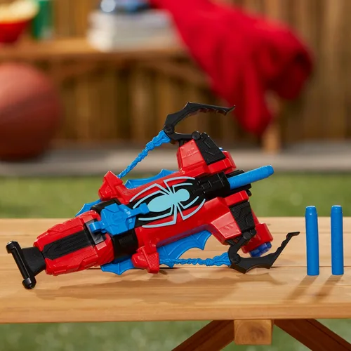 Vista 13 de NERF Marvel Spider-Man Lanzador Spider Strike 'n Splash, juguetes de superhéroes para niños, a partir de 5 años, Nerf Blaster para niños, función