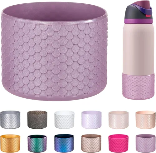 Vista 13 de Silicone Boot for Owala Water Bottle 24oz 32oz 40oz, Anti-Slip Protective Sleeve Bottom Bumper Protector for FreeSip, Twist, and Flip Stainless