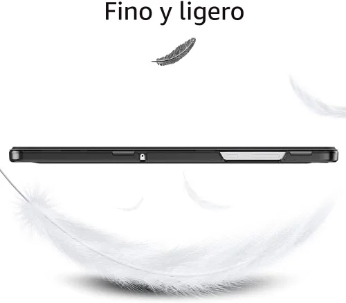 Vista 6 de MoKo Funda para Galaxy Tab A9+/A9 Plus de 11 pulgadas 2023, Funda Protectora Inteligente Delgada con Soporte y Carcasa Trasera Translúcida de PC