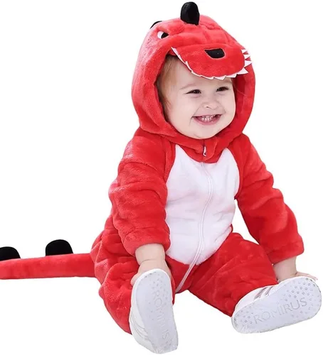 Vista 12 de Disfraz de bebé de Halloween para niños pequeños, rómper, mameluco para niños o niñas, ropa de animales, de 2 a 36 meses