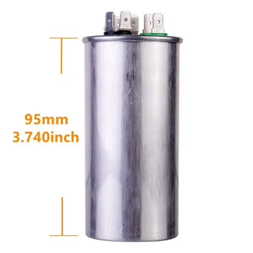 Vista 3 de 40/3 uF 40+3 MFD ±6% 370V/440V CBB65B Condensador de CA de doble ejecución de reemplazo de condensador redondo 40 3 uF MFD 370 440 voltios VCA