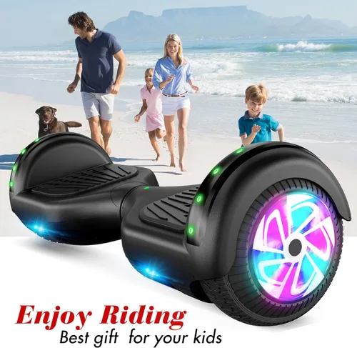 Vista 5 de CBD Scooter with Corlorful LED Lights,6.5" Wheels, Dual 300W Motor Scooter for Kids Girls Boys Adults, All Ages