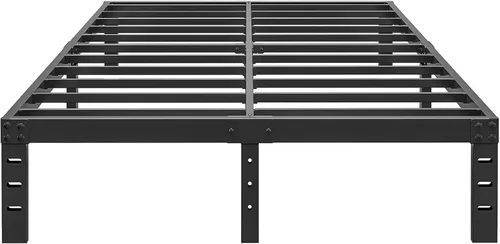 Vista 66 de Base de cama tamaño Queen de 12 pulgadas, no necesita somier, base de colchón de plataforma de metal resistente con listones de acero
