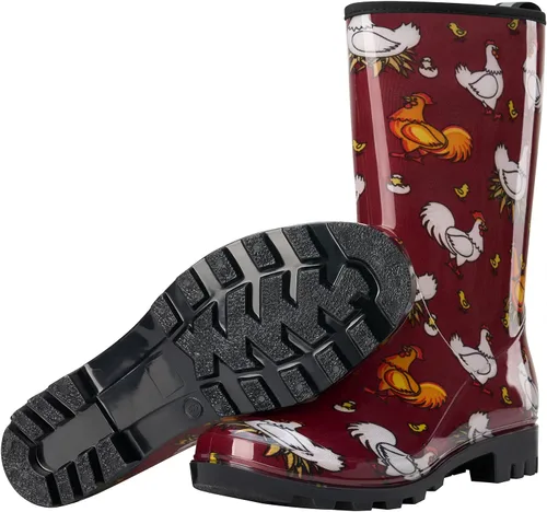 Vista 3 de HISEA - Botas impermeables de mujer para la lluvia botas de jardín a media pantorrilla para mujer