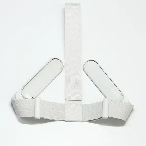 Vista 2 de Correa de repuesto para auriculares Oculus Quest 2, diadema para Meta Quest 2 PC de realidad virtual accesorios VR con 1 par de tapas de agarre