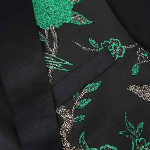 Vista 6 de Cloudstyle Traje de 2 piezas floral para hombre chaqueta y pantalones de esmoquin con un botón