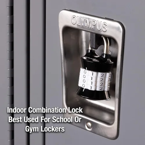Vista 7 de Master Lock Candado de combinación de palabras, establezca su propia combinación para casilleros de gimnasio y escuela, candado de combinación