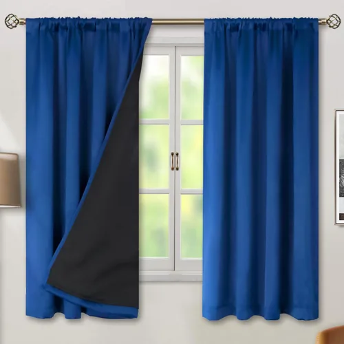Vista 41 de BGment - Cortinas opacas para sala de estar de 63 pulgadas de largo, juego de 2 paneles, cortinas para oscurecer toda la habitación, cortinas