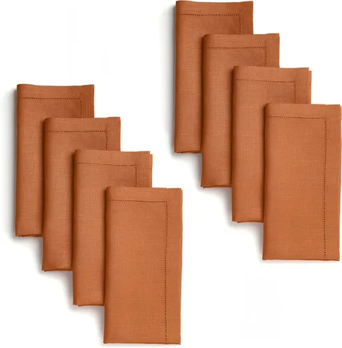 Vista 17 de D'Moksha Homes - Servilletas de tela - 20 x 20 pulgadas - Color natural - Juego de 4 servilletas de lino 100 % puro con vainica, lavables
