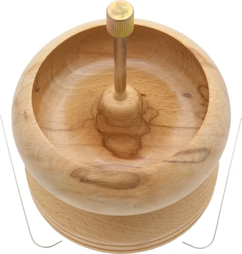 Vista 7 de The Beadsmith Spin & String Duo - Incluye 1 base, 2 cuencos de madera, 1 tapa de madera y 2 agujas giratorias, cuentas de semillas de cadena rápida
