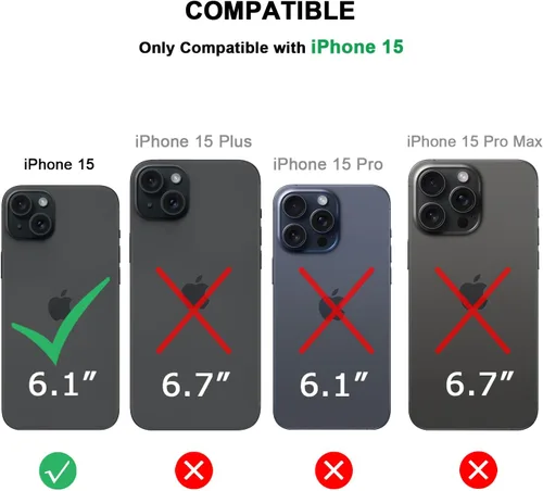 Vista 7 de TENDLIN Compatible con Funda para iPhone 15, Funda de Madera con Textura de Fibra de Carbono, Diseño Híbrido de Cuero Delgado (Negro)