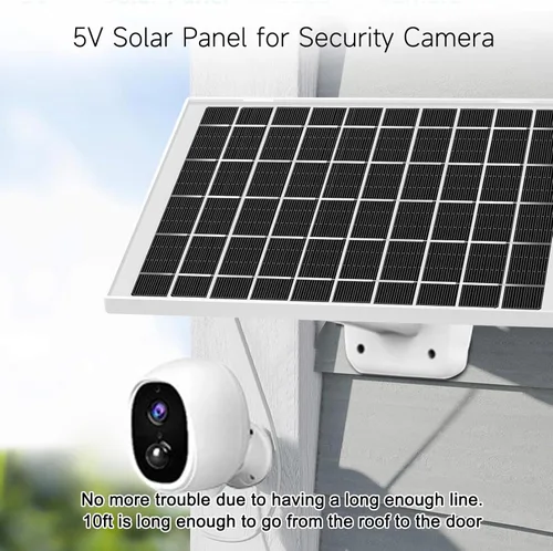 Vista 5 de Paquete de 2 cargadores de panel solar de 5 V 7 W compatibles con Arlo Essential 2K para exteriores de 2ª generación, cámara Arlo Essential XL de 2ª