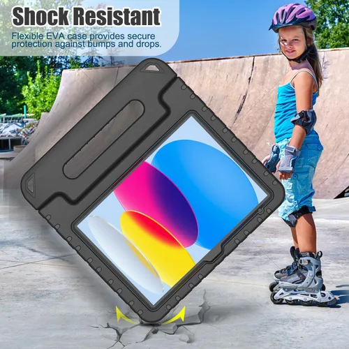 Vista 5 de AVAWO - Funda infantil para iPad de 10.9 pulgadas con protector de pantalla integrado, duradera, a prueba de golpes, ligera, con mango protector