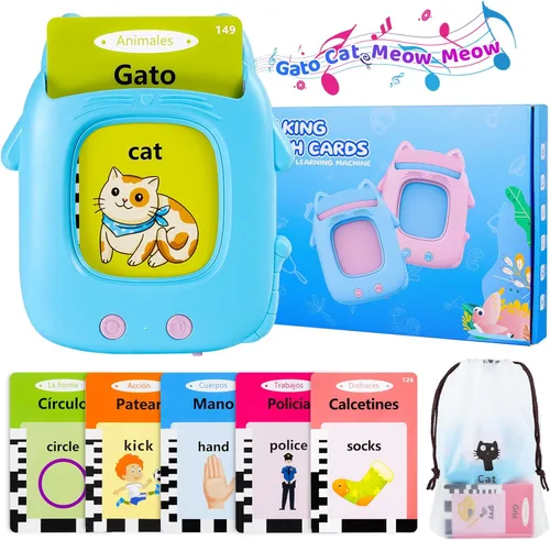 Juguetes para niños pequeños, tarjetas flash parlantes para niños de 1, 2, 3, 4, 5, 6 años, regalo de cumpleaños, juguete educativo Montessori
