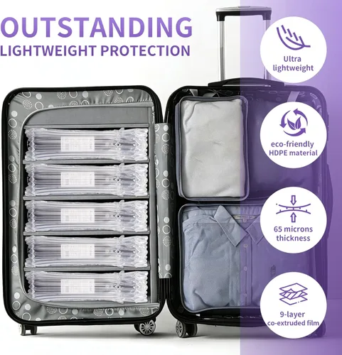 Vista 2 de REISSHO - Bolsas de vino resistentes para viajes, 50 bolsas protectoras de viaje para botellas de vino, se adapta a botellas de vino y artículos