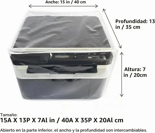 Vista 2 de Funda protectora transparente para impresora compatible con EPSON