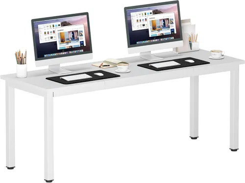 Vista 17 de DlandHome Escritorio pequeño para computadora de 31.5 pulgadas, mesa de escritura para espacios pequeños, mesa de estudio, escritorio para Negro