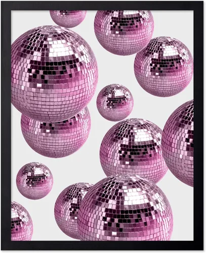 Vista 91 de Poster Master Disco Ball Head Poster - Retro Cocktail Print - Alcohol Art - Martini Glass Design - Preppy Design - Disco Print - Bar Cart Decor