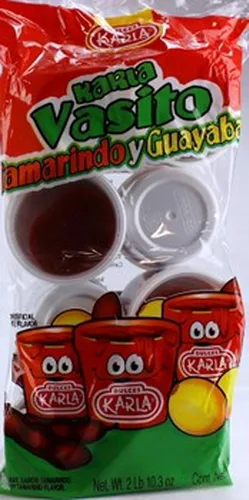 Dulces Karla Karla Vasito Tamarindo y Guayaba Taza de Caramelo 8ct - Tj