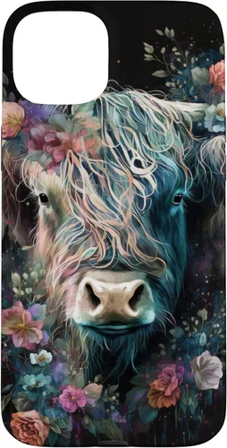 Vista 9 de Western Boho Highland Cow Farmer Cows Lover Case for iPhone 17